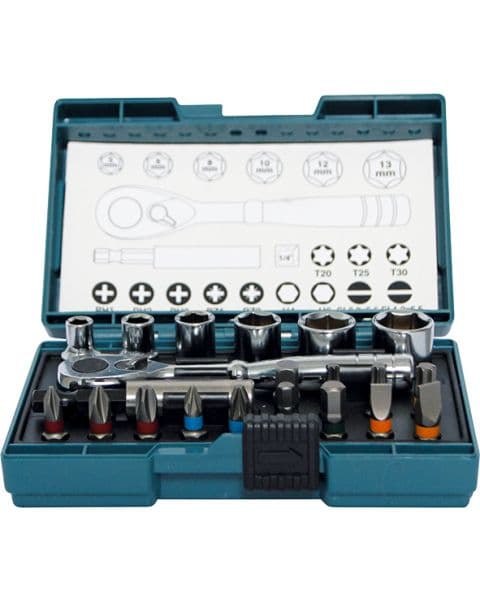 Makita 21-DELNI KOM. UMETAKA ZA VIJKE SA KLJUČEM ZA PRITEZANJE B-54081 - slika 2