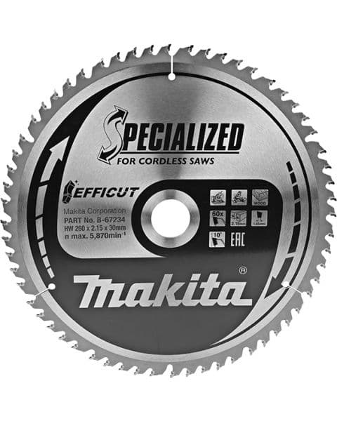 Makita List za testeru od tvrdog metala EFFICUT B-67256 - slika 2