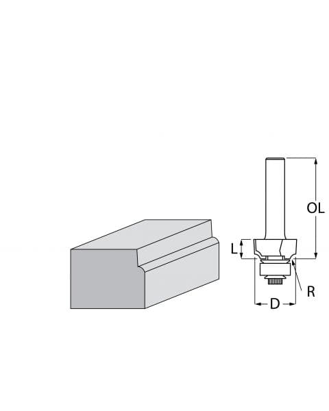 Makita Okrugla glodalica sa ležajem D-48343 - slika 2