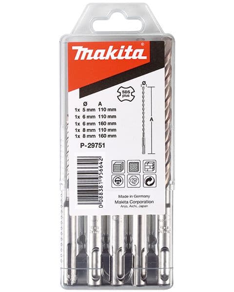Makita Burgija SDS-Plus komplet od 5 komada P-29751 - slika 2