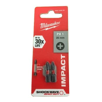 Milwaukee bitsevi krstasti PH ojačani - udarni PH1 2 kom 4932430850 - slika 2