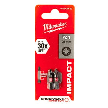 Milwaukee bitsevi krstasti PZ ojačani - udarni PZ1 2 kom 4932430860 - slika 2