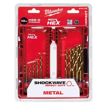 Milwaukee udarne burgije za metal 3-10mm sa hex prihvatom 1/4" set 10/1 48894759 - slika 8