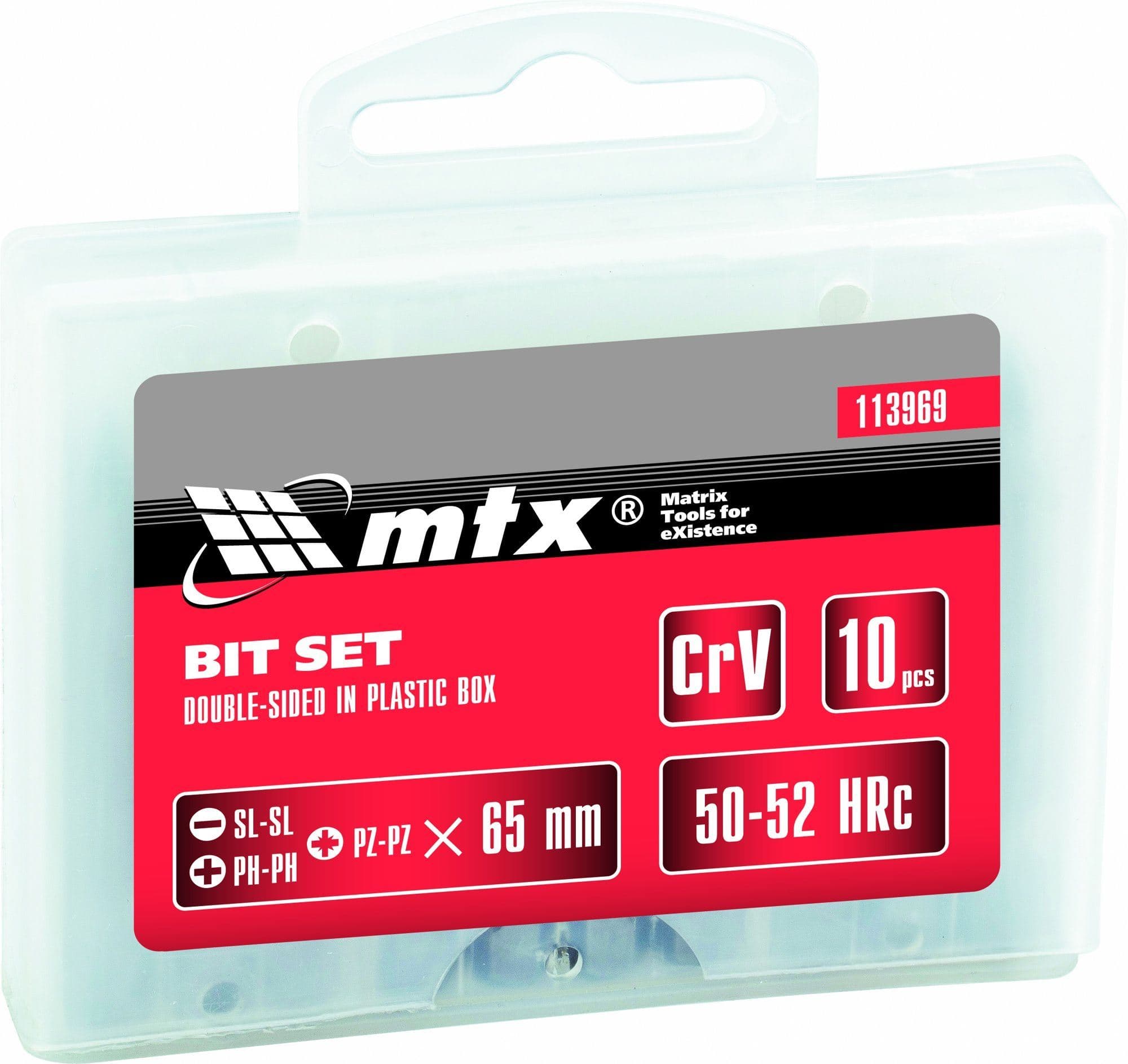 Set bitova 65mm , SL-SL, Ph-Ph, Pz-Pz, CrV čelik, dvostrani bitovi , 10 delova MTX 113969