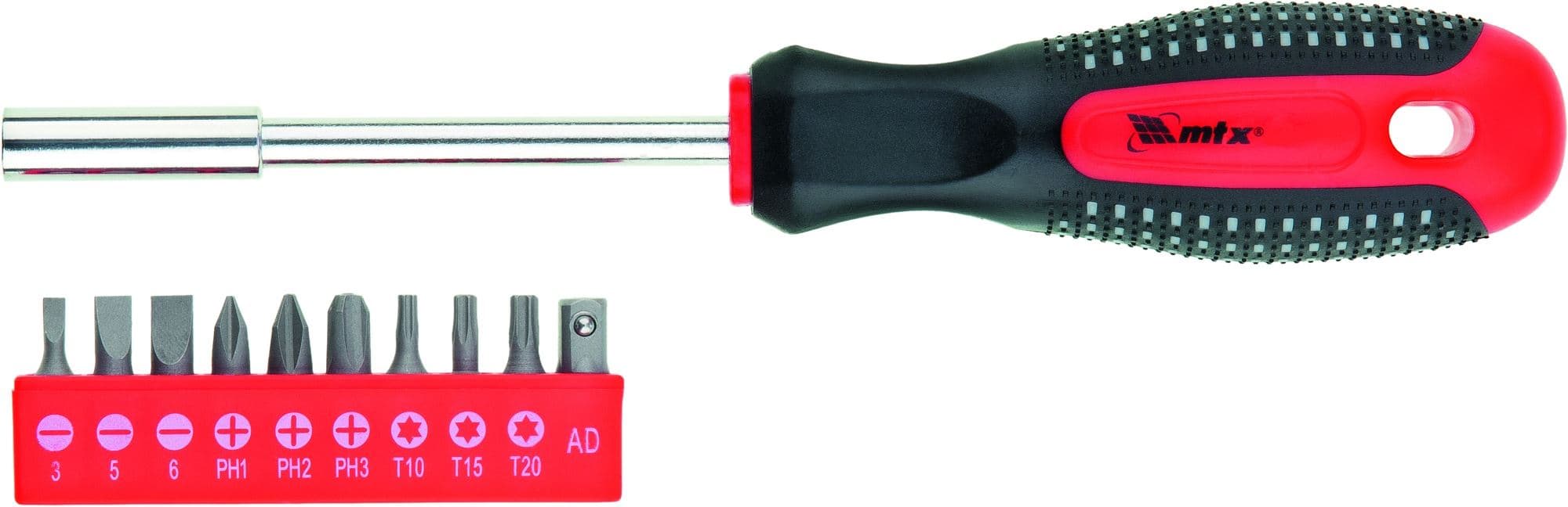 Odvijač sa bitovima, od CrV čelika, sa anti-slip drškom MTX 114539