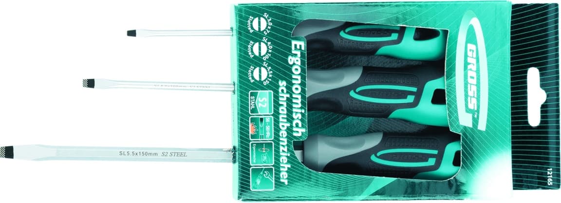 Gross 12165 set šrafcigera, SL, 3 dela