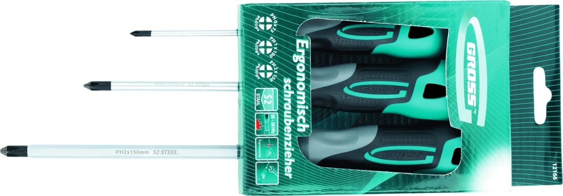 Gross 12166 set šrafcigera, PH, 3 dela