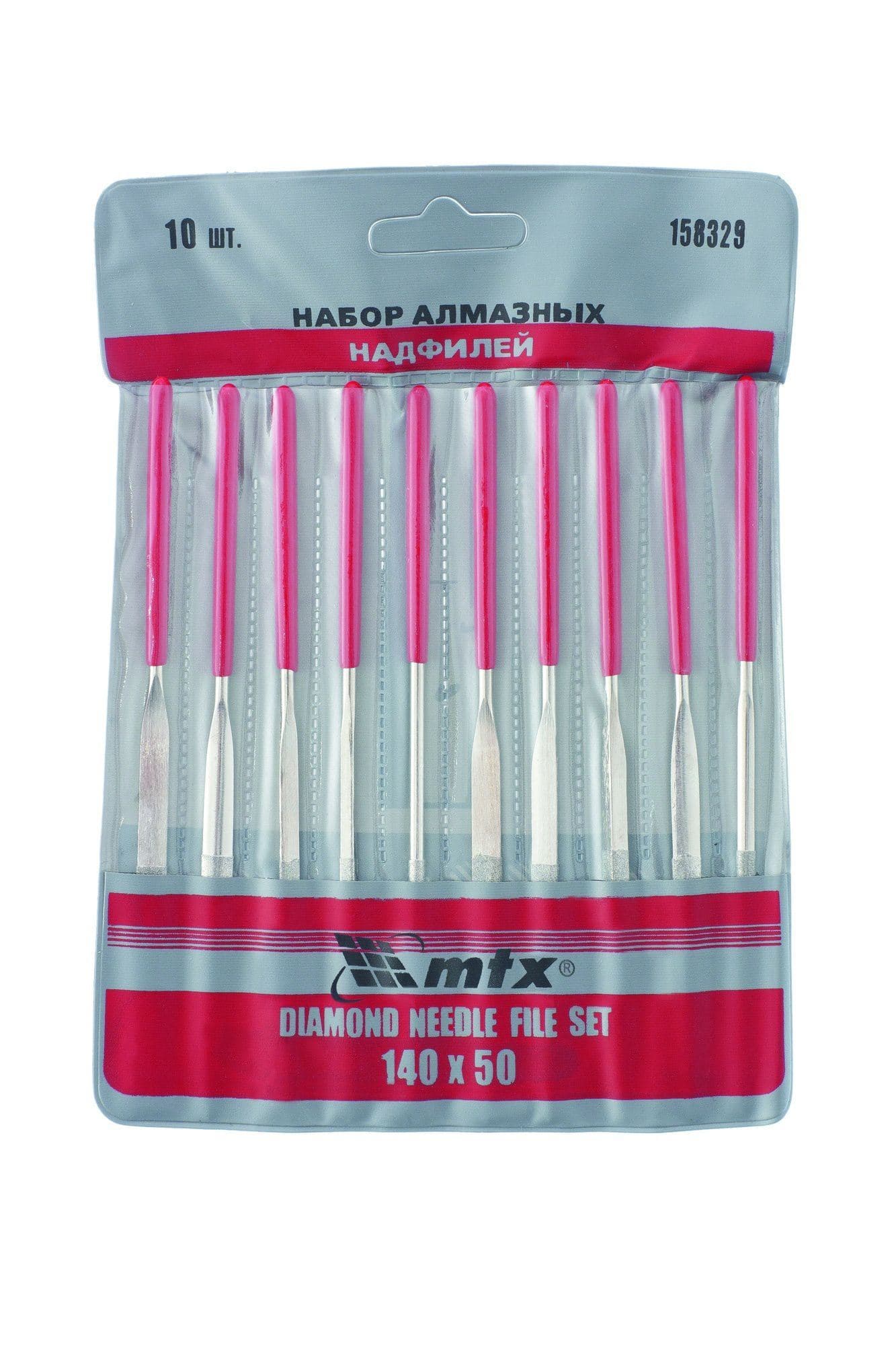 Set dijamantskih turpija , 9 delova , 140x50x3 MTX 158329