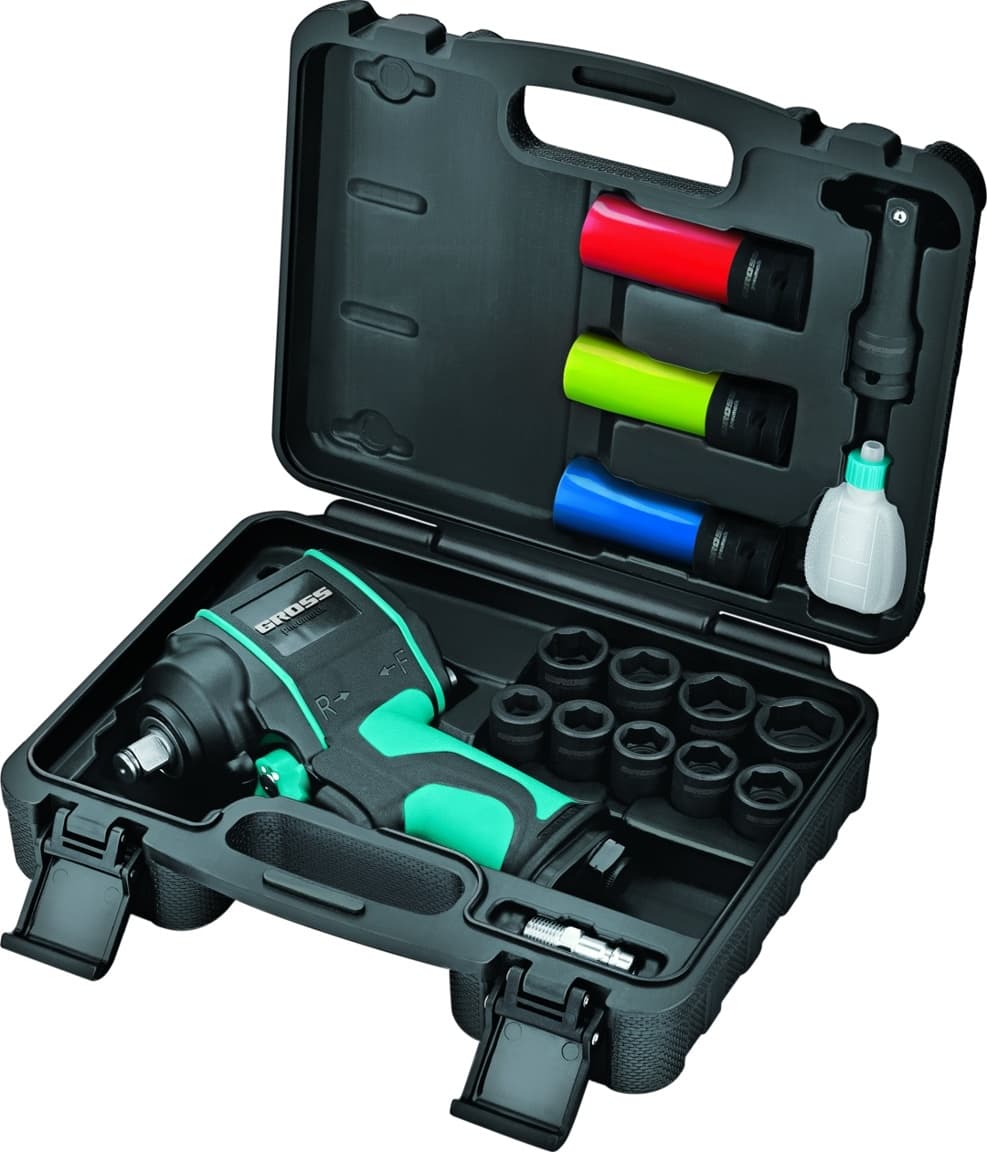 Pneumatski odvrtač 1/2 , 610Nm , 9.000 O/min + set gedora Gross 57445