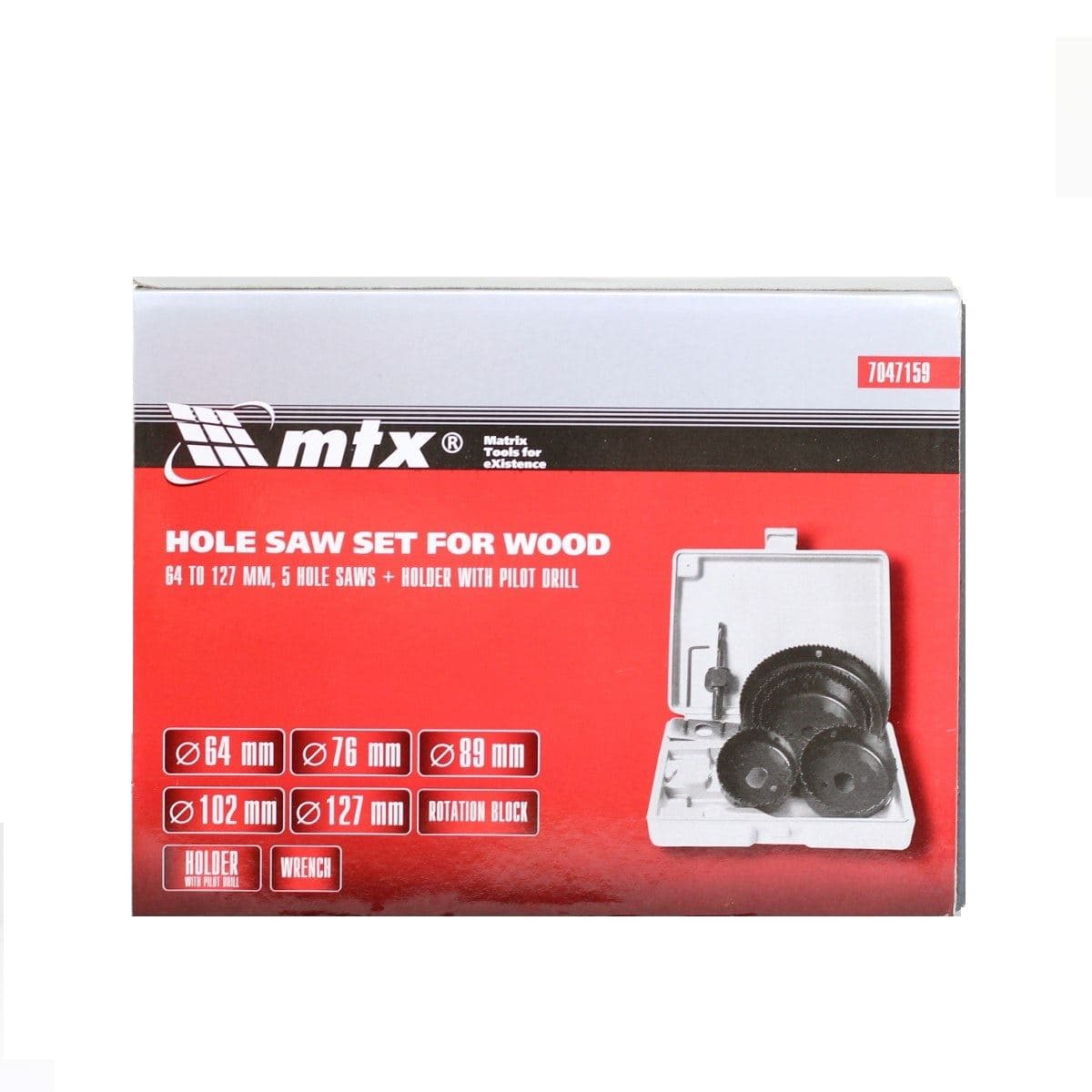 Set krunastih testera za drvo 64-127mm , 8 delova MTX 7047159 - slika 2