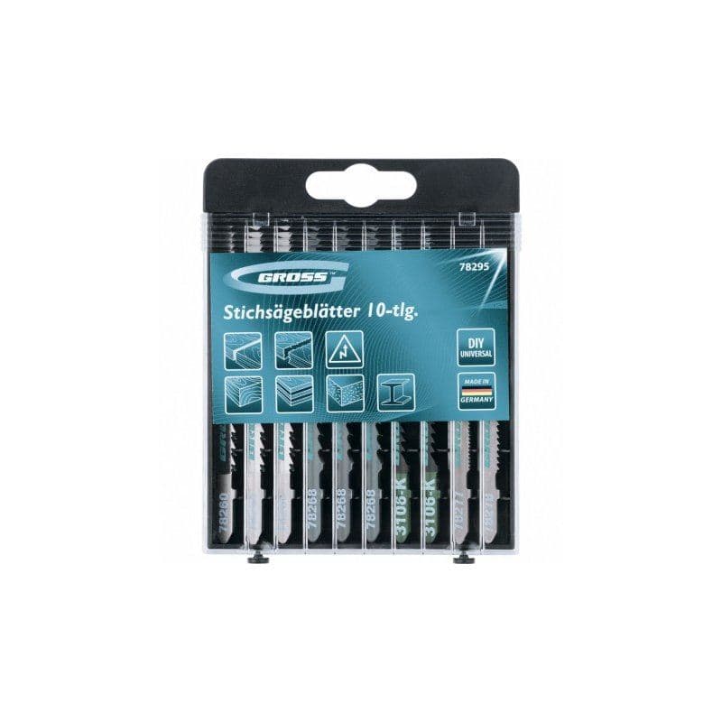 Set univerzalnih testerica za ubodnu testeru , 10 delova Gross 78295