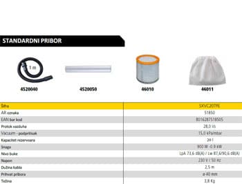 Usisivač za pepeo Stanley SXVC20TPE, 900W - slika 3