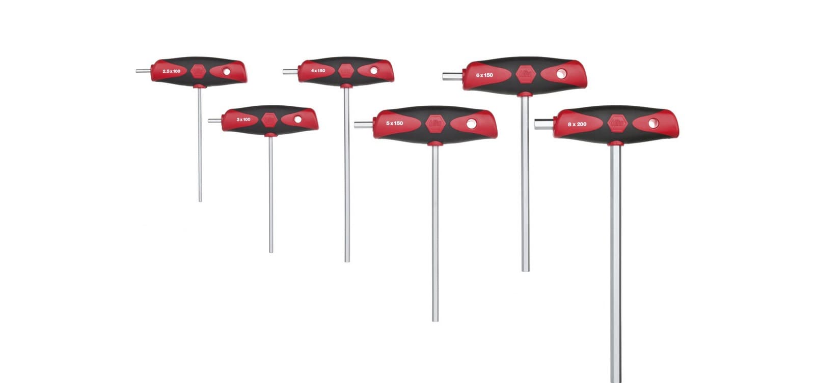 Wiha 26247 imbus sa T ručkom set ComfortGrip šestougaoni, mat hromirani, 6 delova - slika 4