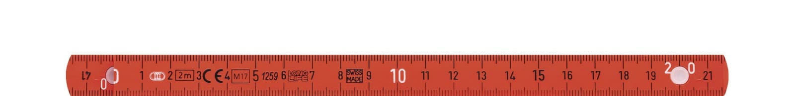 Wiha 42068 VDE izolovani sklopivi metar LongLife®, 2m metrički, 10 segmenata, narandžasta - slika 2