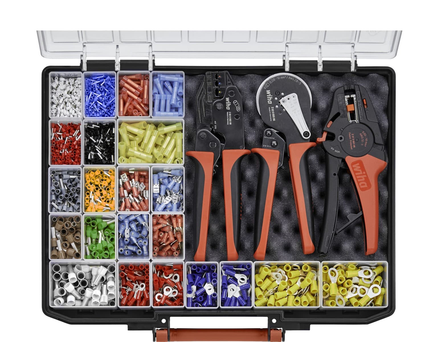 Wiha 43982 Alat za stripovanje i krimpovanje set 4 dela, Sa elementima povezivanja, 2.600 jedinica, kod u boji 1 - slika 2
