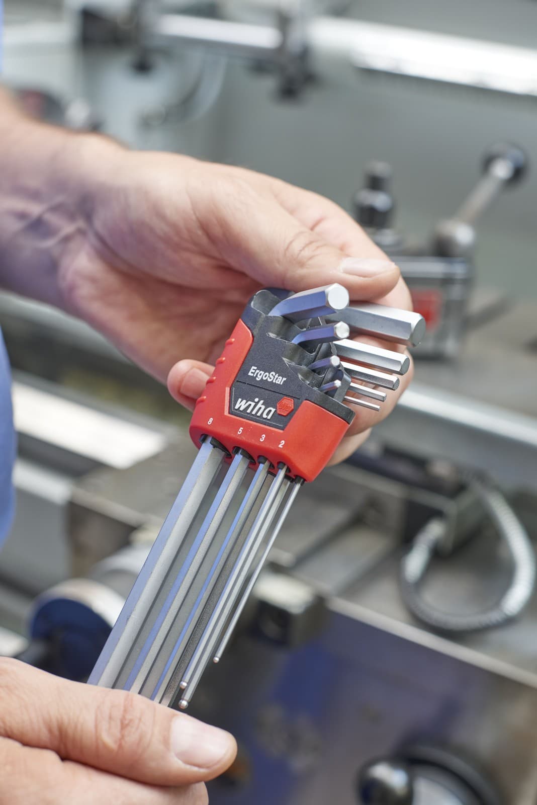 Wiha 43851 Set imbusa u ErgoStar držaču, sa šestougaonim okruglim krajem, 10 delova MagicRing®, Mat hromirani - slika 3