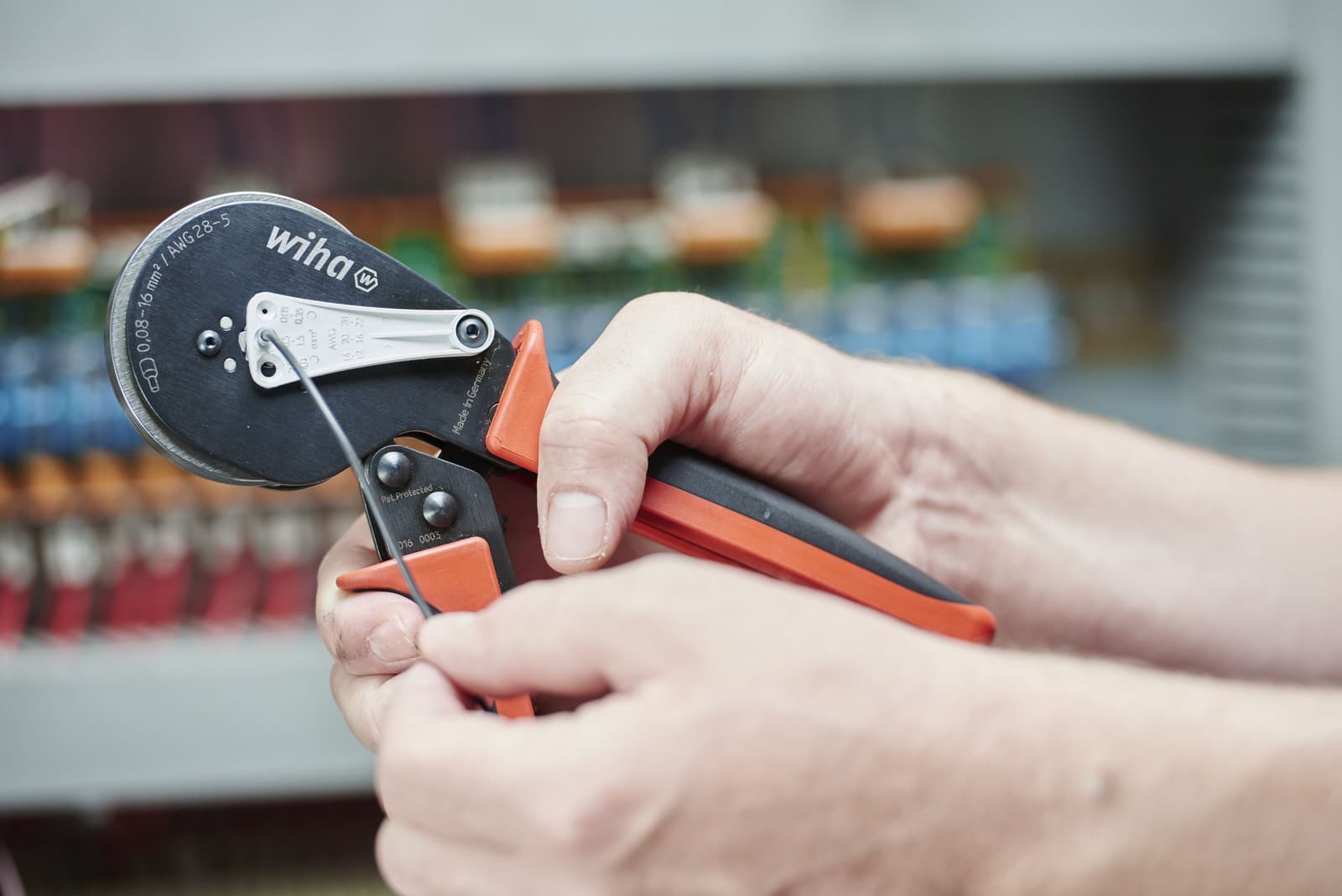 Wiha 41246 automatska krimp klešta, šestougaono krimpovanje, 210 mm - slika 6