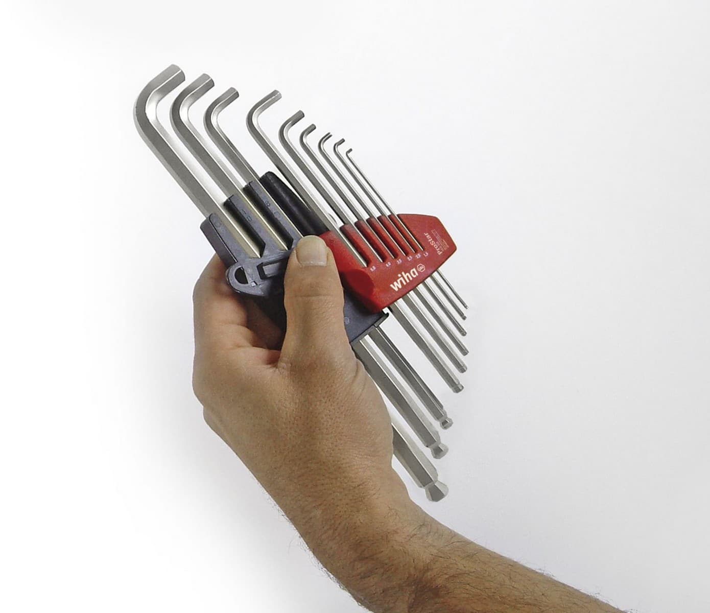 Wiha 35480 set imbusa u ProStar držaču, mat hromirani sa kuglom, sa kratkim osovinama, 9 delova, 1.5-10mm - slika 2