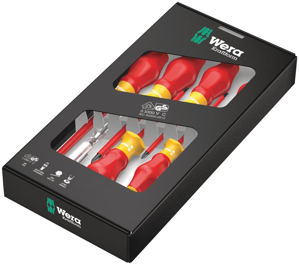 Wera 1160 I / 7 Set sigurnosnih odvijača Kraftform Comfort VDE i glinerica, 7 komada, 05031575001 - slika 3