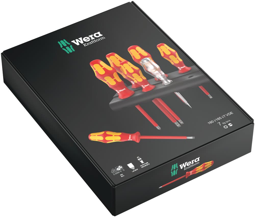 Wera 160 I / 165 I / 7 set odvijača Kraftform Plus 100, glinerica i stalak, 7 komada, 05006148001 - slika 10