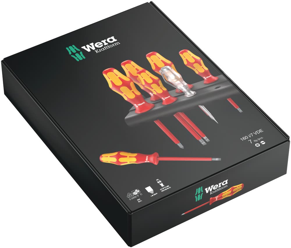 Wera 160 I / 7 Set odvijača Kraftform Plus serije 100, tester napona i stalak, 7 komada, 05006147001 - slika 10