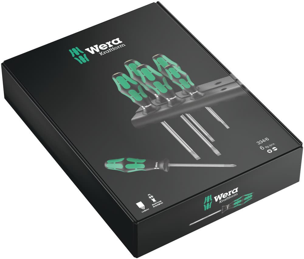 Wera 334/6 Set odvijača Kraftform Plus Lasertip, 6 komada, 05105650001 - slika 10