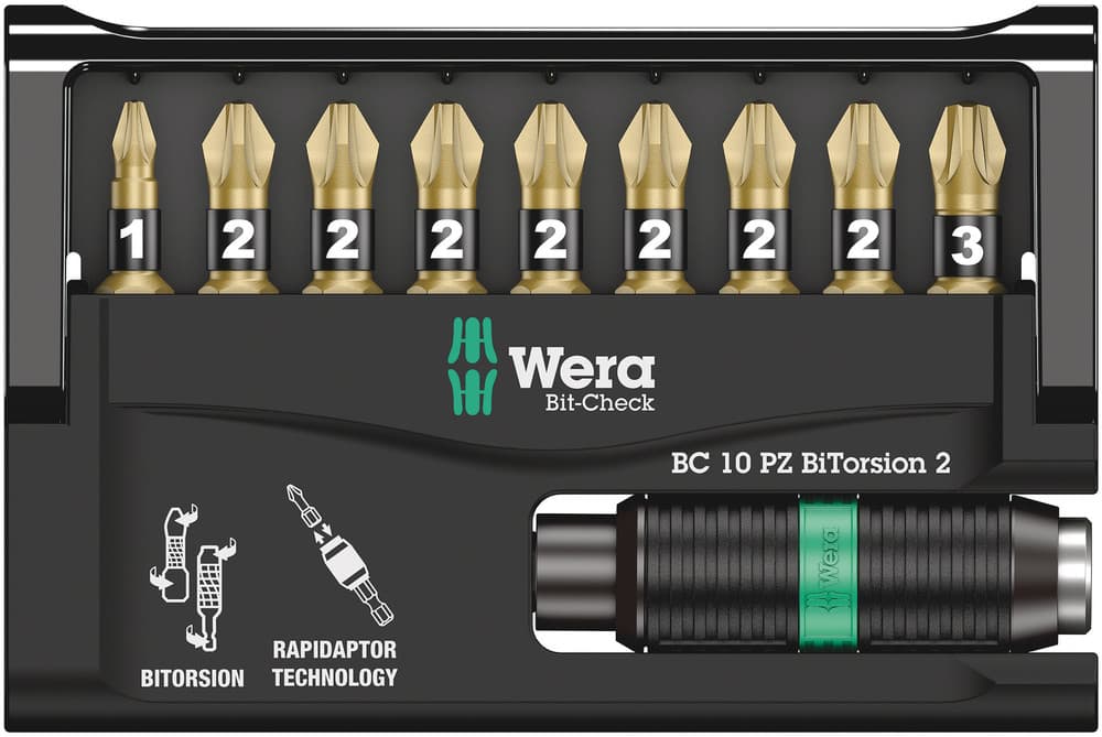 Wera Bit-Check 10 PZ BiTorsion 2 set bitova, 10 komada, 05347153001 - slika 9