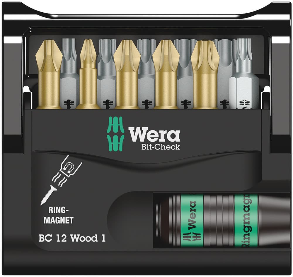 Wera Bit-Check 12 Wood 1 set bitova, 12 komada, 05057423001 - slika 4