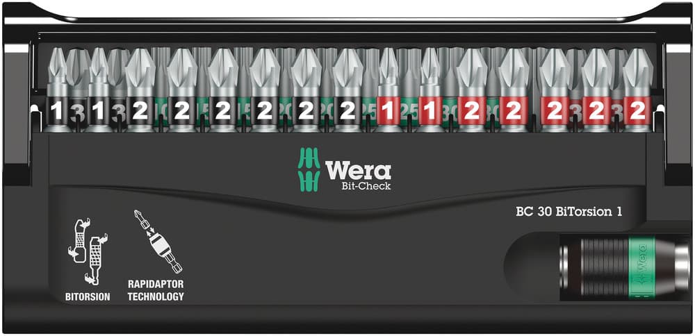 Wera Bit-Check 30 BiTorsion 1 set bitova, 30 komada, 05057430001 - slika 9
