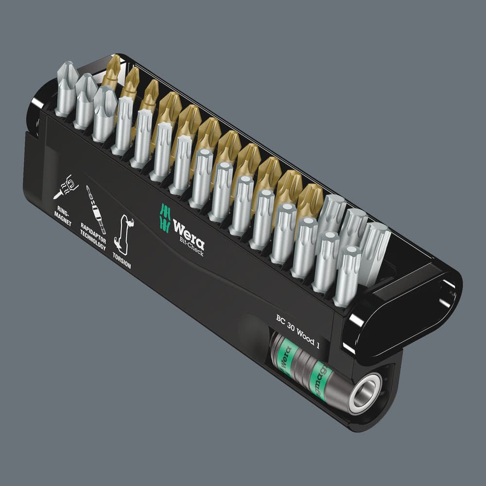 Wera Bit-Check 30 Wood 1 set bitova, 30 komada, 05057433001 - slika 6