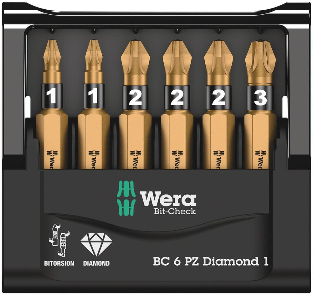 Wera Bit-Check 6 PZ Diamond 1 set bitova, 6 komada, 05057402001 - slika 7
