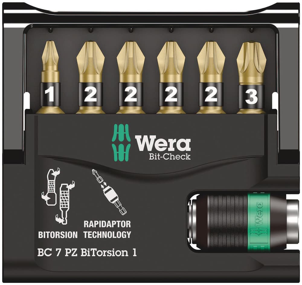 Wera Bit-Check 7 PZ BiTorsion 1 set bitova, 7 komada, 05340260001 - slika 8