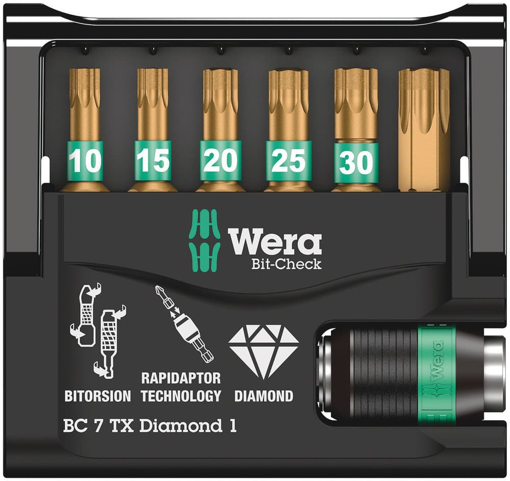 Wera Bit-Check 7 TX Diamond 1 set bitova, 7 komada, 05057415001 - slika 8