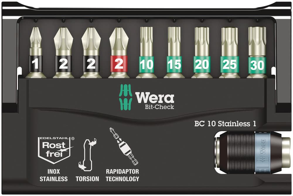 Wera Bit-Check 10 nerđajući 1 set bitova, 10 komada, 05071110001 - slika 9