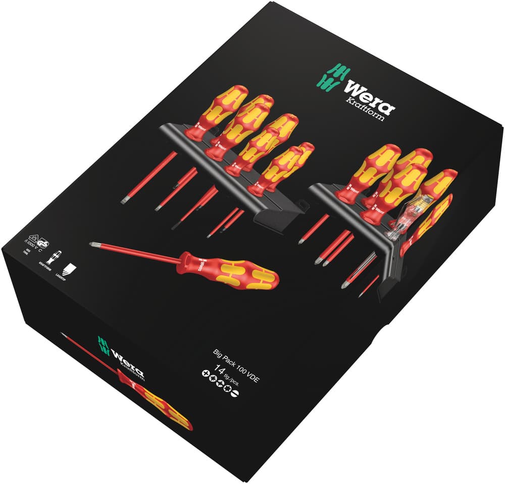 Wera Kraftform Big Pack 100 VDE set izolovanih odvijača, 14 komada, 05105631001 - slika 10