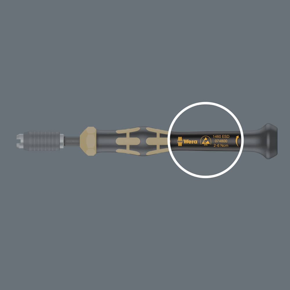 Wera 1460 ESD Kraftform Micro moment odvijači sa fiksnim obrtnim momentom sa brzim oslobađanjem, 0.02-0.06 Nm, 05074800010 - slika 9