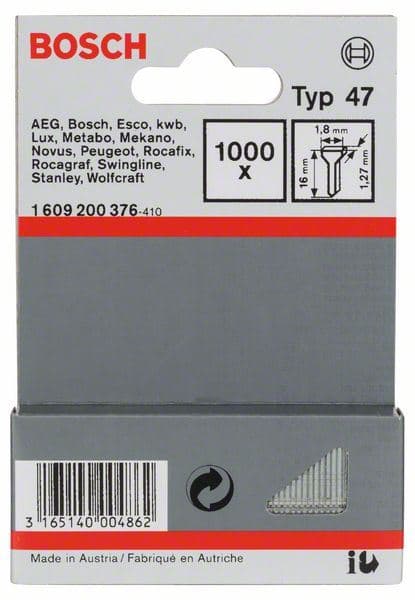 Ekser tip 47 Bosch 1609200376, 1,8 x 1,27 x 16 mm - slika 3
