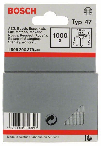 Ekser tip 47 Bosch 1609200379, 1,8 x 1,27 x 26 mm - slika 3