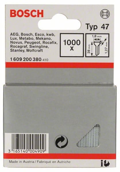 Ekser tip 47 Bosch 1609200380, 1,8 x 1,27 x 28 mm - slika 2