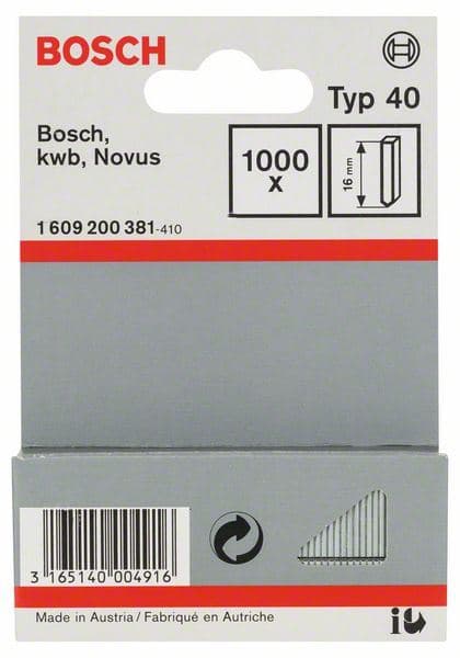Čivija tip 40 Bosch 1609200381, 16 mm - slika 2