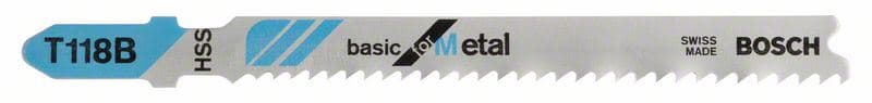 List ubodne testere T 118 B Bosch 2608631014, Basic za Metal, 5 komada