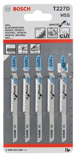 List ubodne testere T 227 D Bosch 2608631030, Special za Alu - slika 2