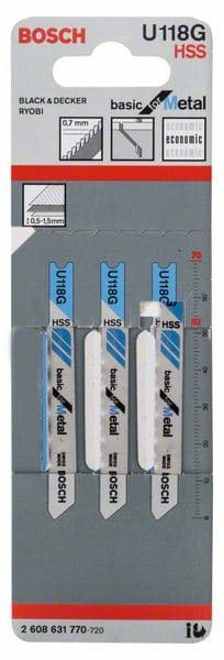 List ubodne testere U 118 G Bosch 2608631770, Basic za Metal - slika 2