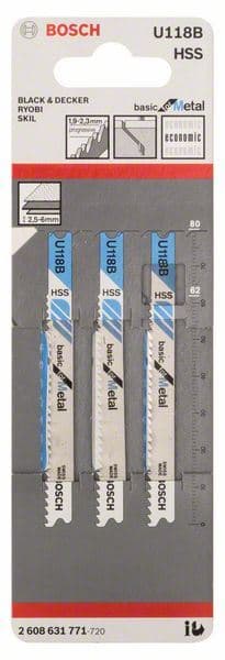 List ubodne testere U 118 B Bosch 2608631771, Basic za Metal - slika 2