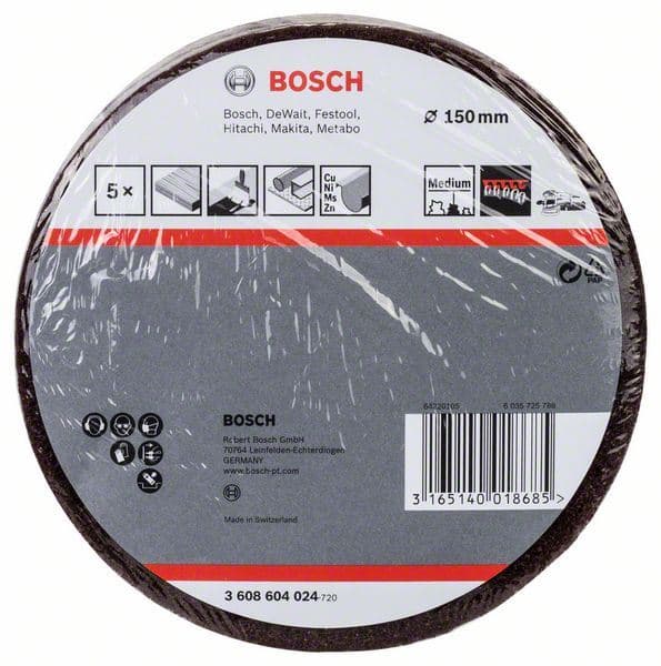 Flis za brušenje Bosch 3608604024, 150 mm, 280, korund, srednje - slika 2