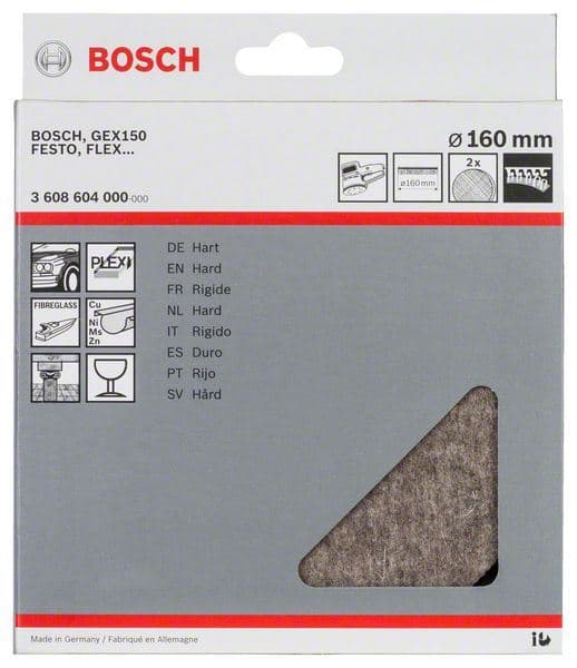 Filc za poliranje Bosch 3608604000, tvrdo, 160 mm - slika 2