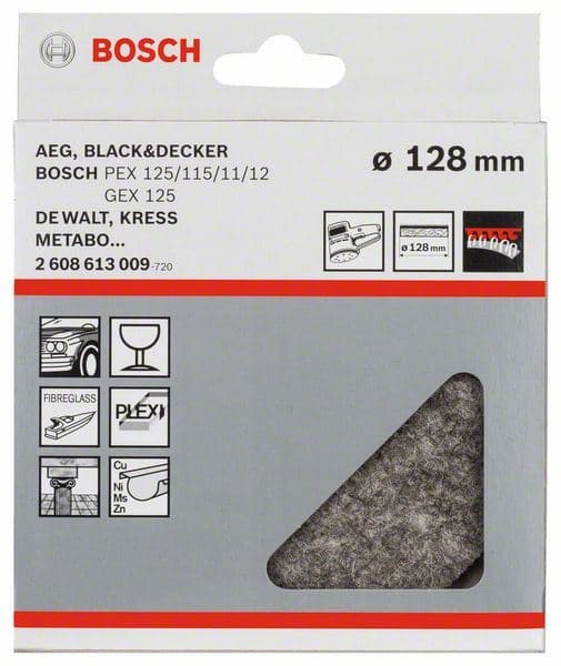 Filc za poliranje Bosch 2608613009, meko, 128 mm - slika 2