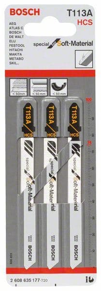 List ubodne testere T 113 A Bosch 2608635177, Special za mekani Material - slika 2