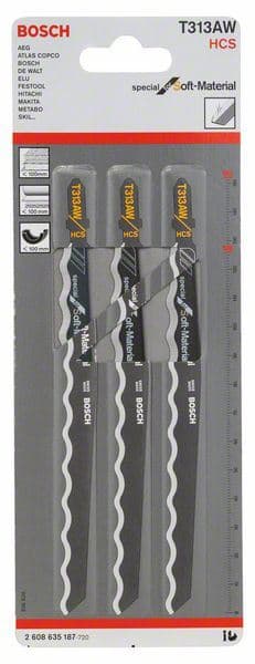 List ubodne testere T 313 AW Bosch 2608635187, Special za mekani Material - slika 2