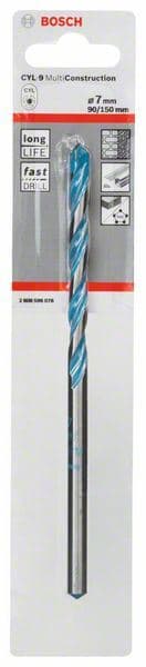 Višenamenska burgija CYL-9 Multi Construction Bosch 2608596076, 7 x 90 x 150 mm, d 6,5 mm